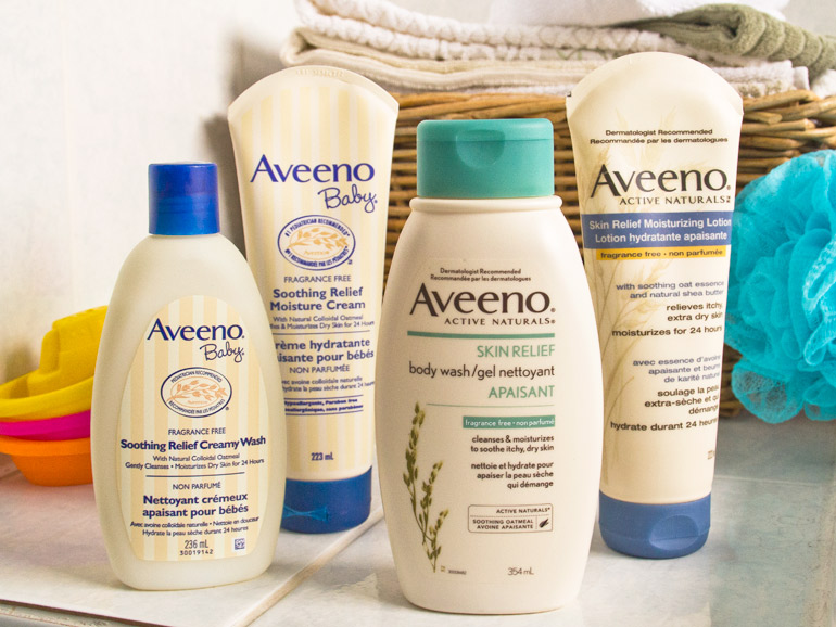 Remedies for Dry Skin In Winter. Aveeno products for dry skin. 
