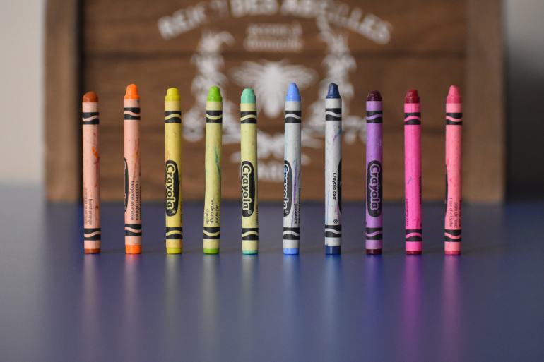 Crayons - educational things to do with kids at home when bored