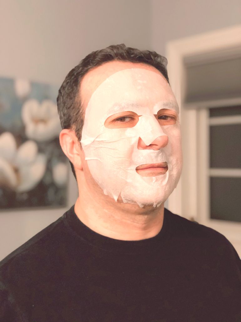 FRANZ Homme Men's Dual Masks Review - man in a facial mask