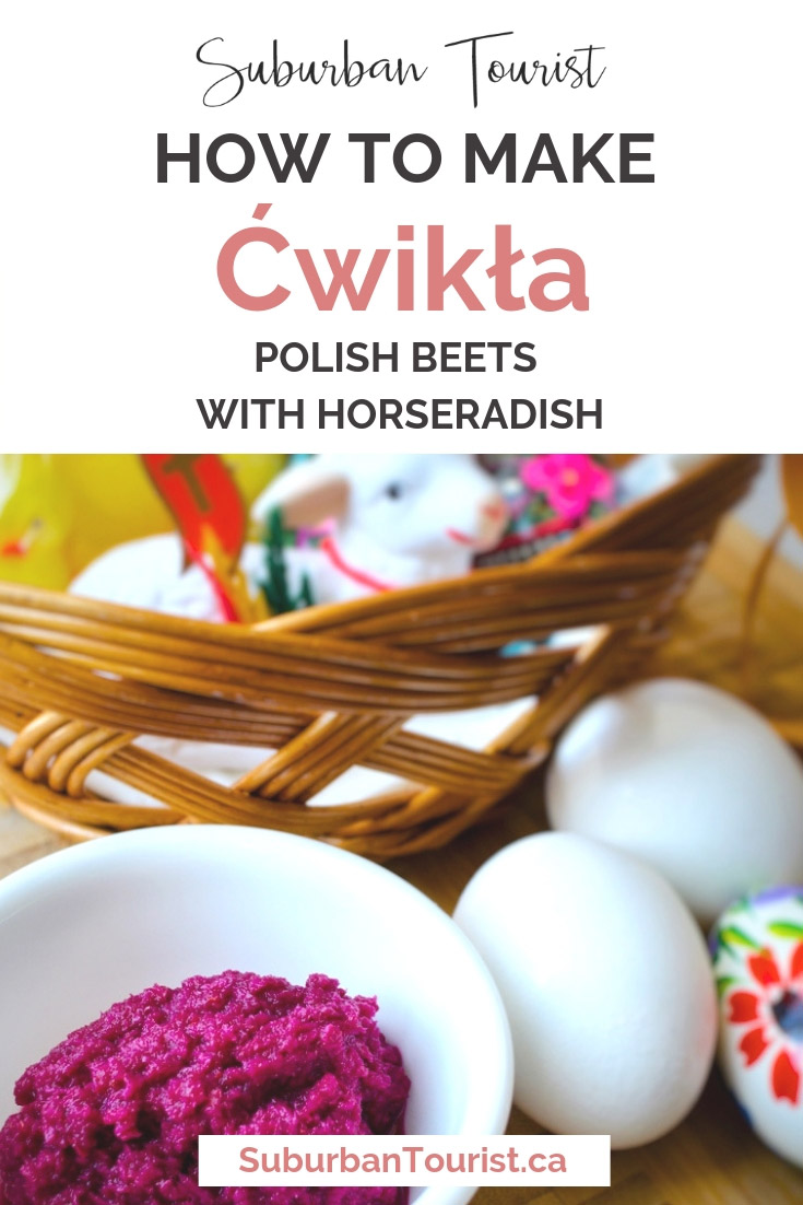 A traditional Polish Easter recipe with beets and horseradish. This is how to make a simple cwikla, for pairing with meats and eggs. #Polishcuisine #Polishfoods #Polishrecipes #cwikla #beetsandhorseradish #beets #Polishfood #Polish 