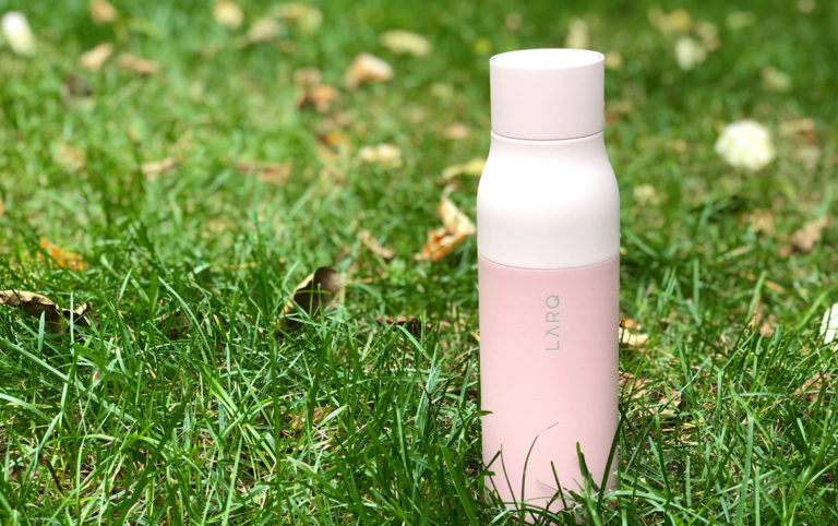 Larq bottle review - pink bottle