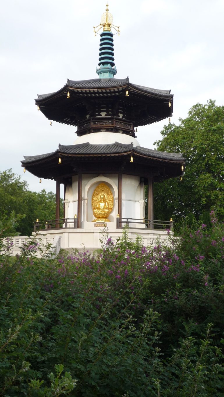 The Peace Pagoda in Battersea Park, London