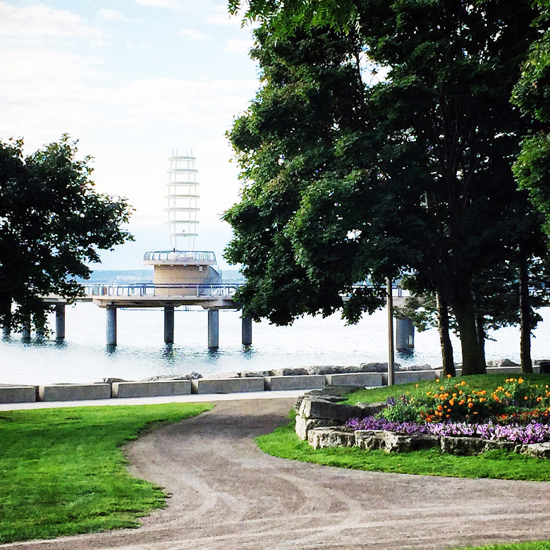 Things to do in Burlington, Ontario - walking along the lake shore and checking out the view from the Pier at Spencer Smith Park 