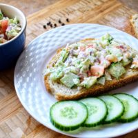 Tomato and Cucumber Chopped Salad with Herbs