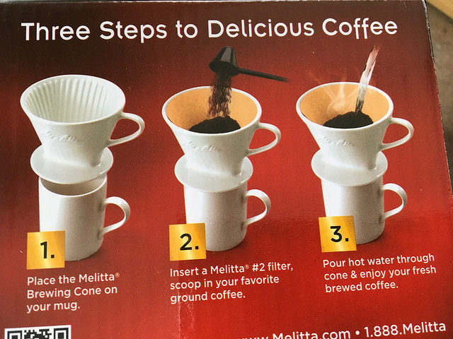 Melitta Pour Over Coffee Brewer - Brewing Steps