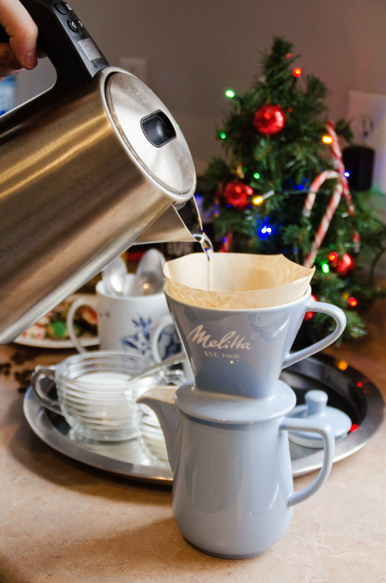 Pour over coffee with Melitta - at home coffee bar