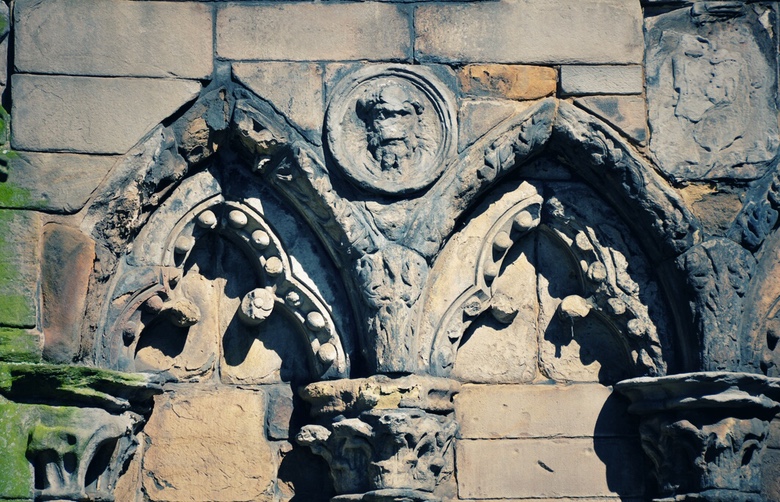 Holyrood Abbey Ruins are located right by Holyrood Palace