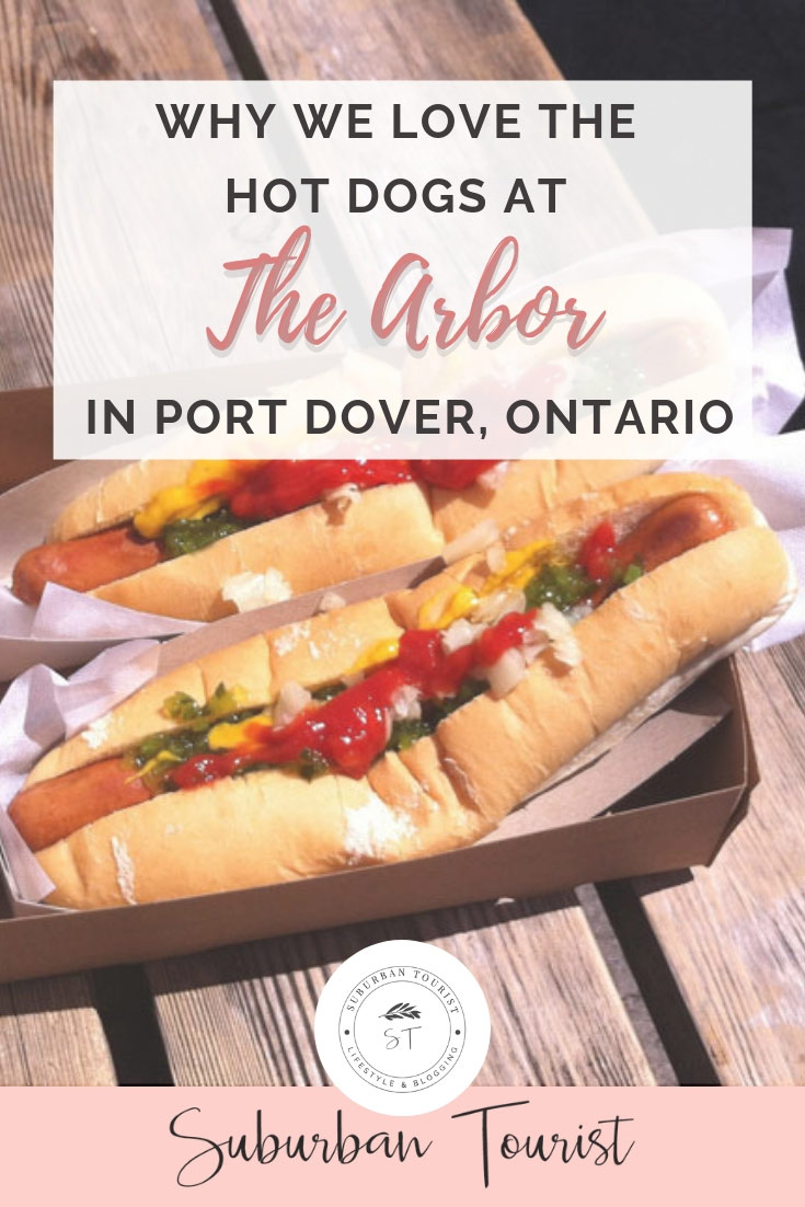 If you're travelling in and around Southern Ontario and pass through Port Dover, stop for a hot dog lunch at The Arbor. Read why! #hotdogs #PortDover #SouthernOntario #Ontario #traveltips #traveltip #travelideas