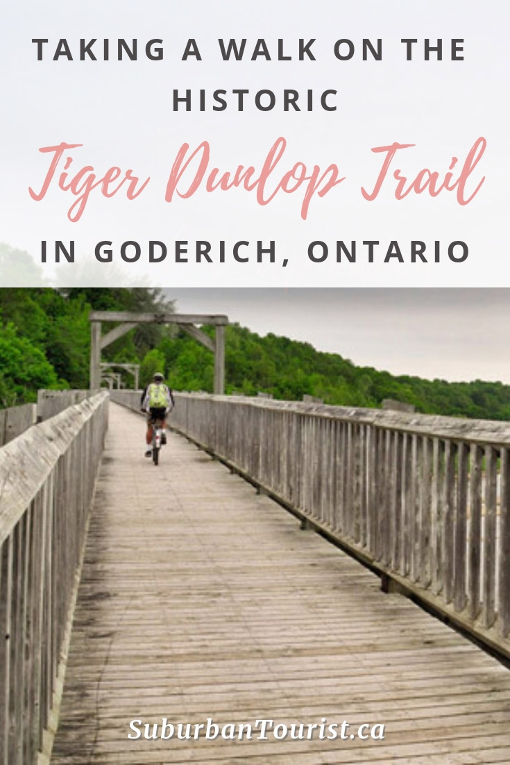 What you see and experience when walking the Tiger Dunlop Trail in Goderich, Ontario. #trail #hiking #Goderich #Ontario #traveltips #traveldestinations #travel #Canada